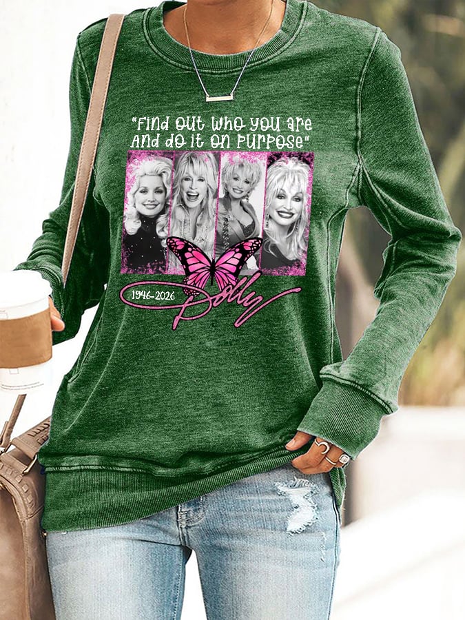 Retro Find Out Who You Are And Do It On Purpose Print Sweatshirt