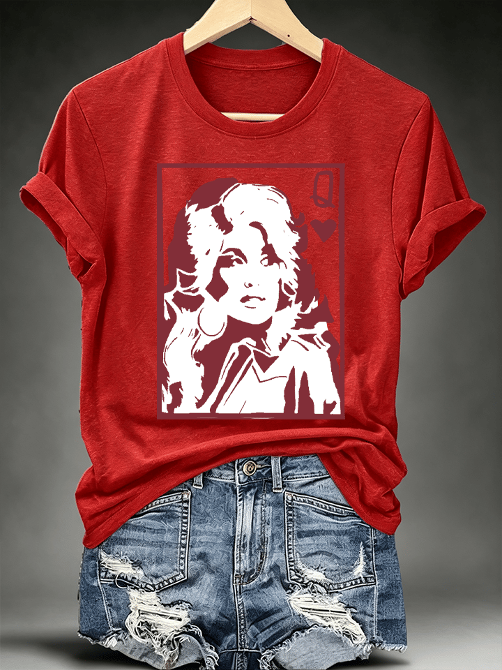 Women's Queen of Hearts Shirt Country Music Graphic Tee
