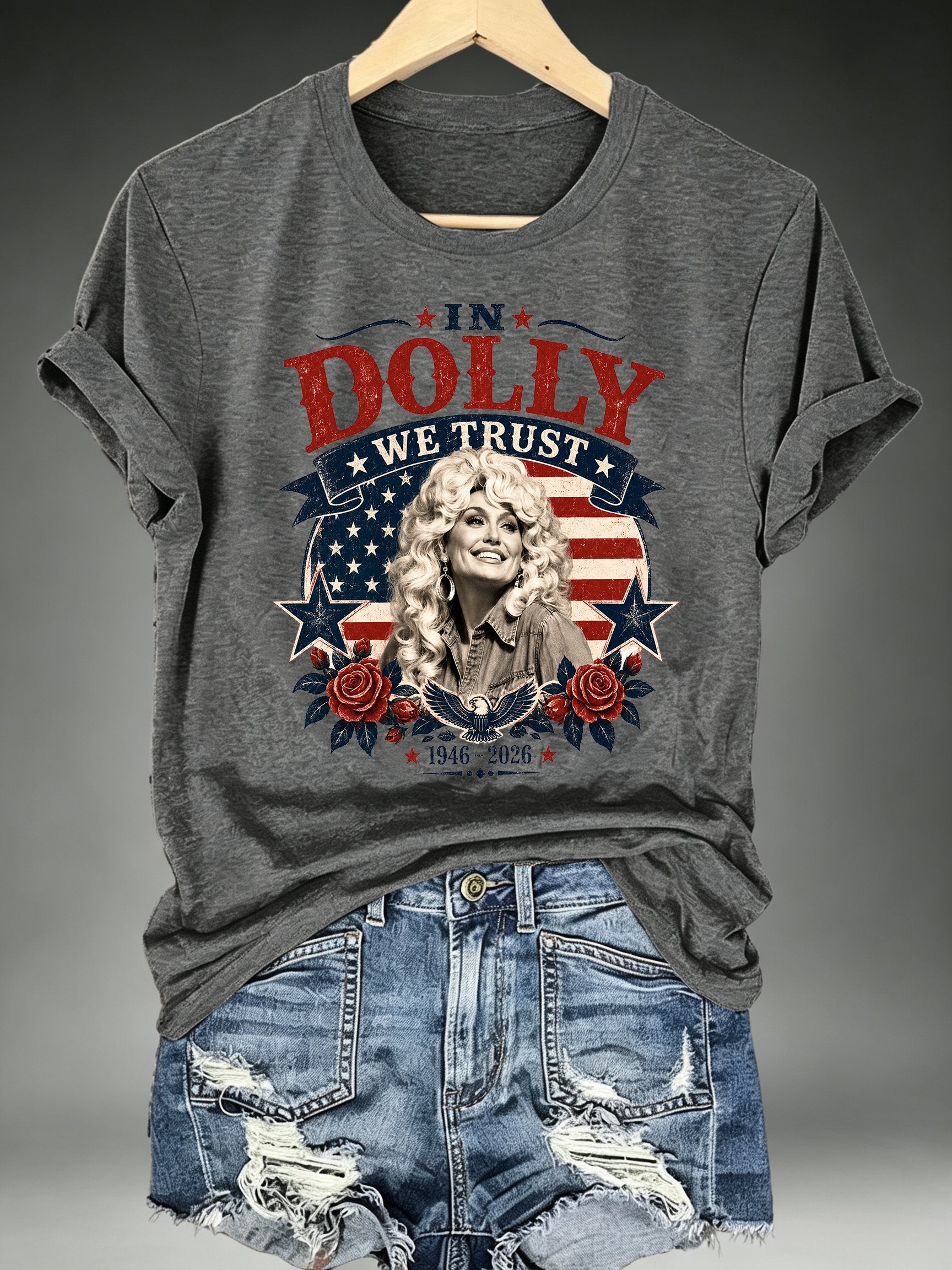 Women's Vintage Country Music Tribute Parton Tour T-Shirt