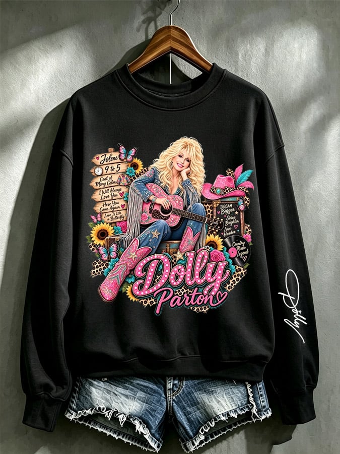 Women's Casual Printed Long-Sleeve Sweatshirt
