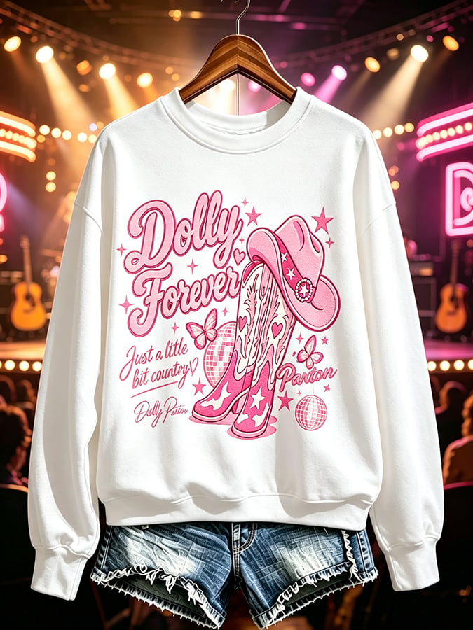 Women's Casual Printed Long-Sleeve Sweatshirt