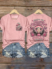 Women's Country Music Legend Tribute Print T-shirt