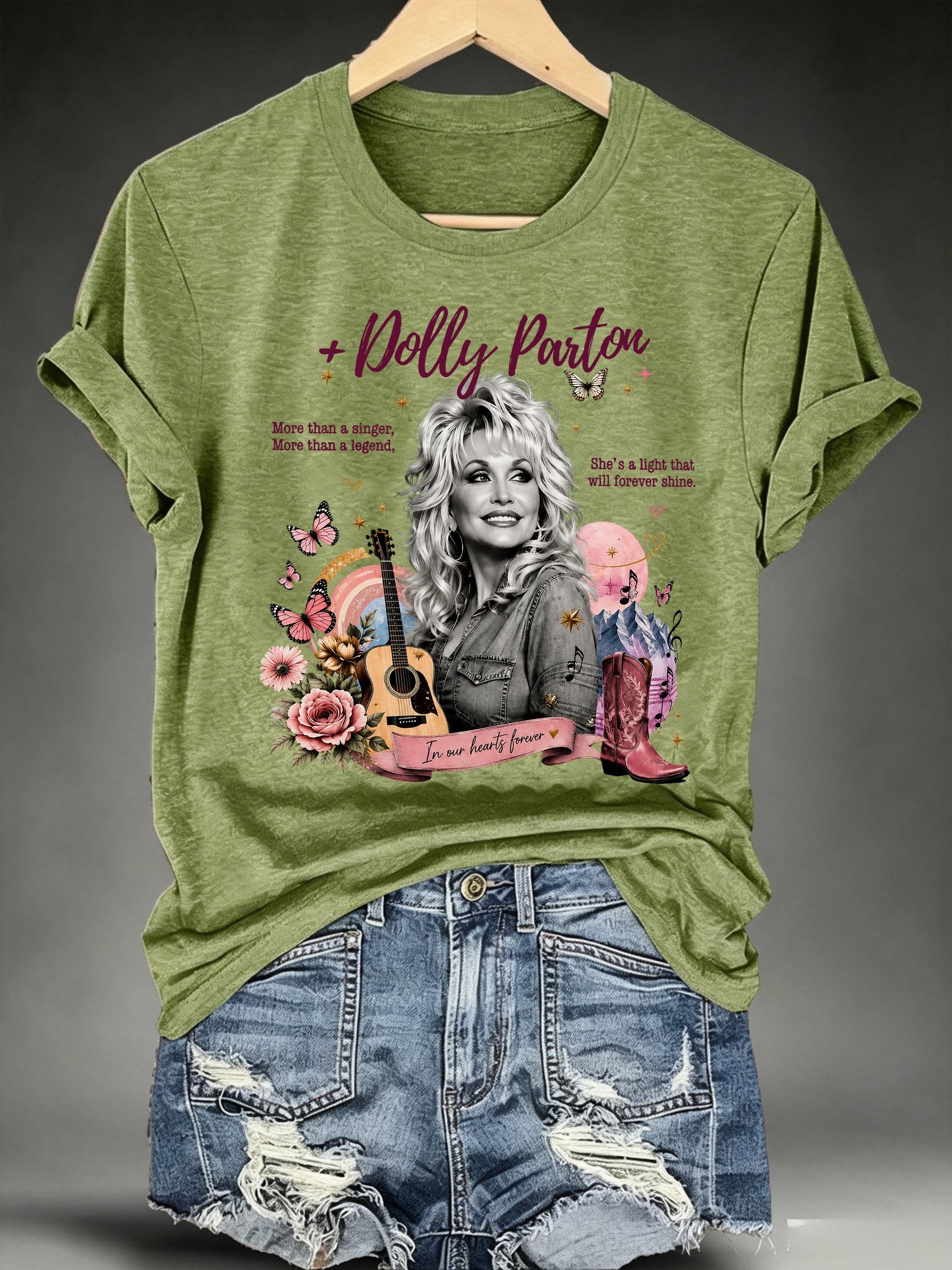 Women's Vintage Country Music Tribute Parton Tour T-Shirt