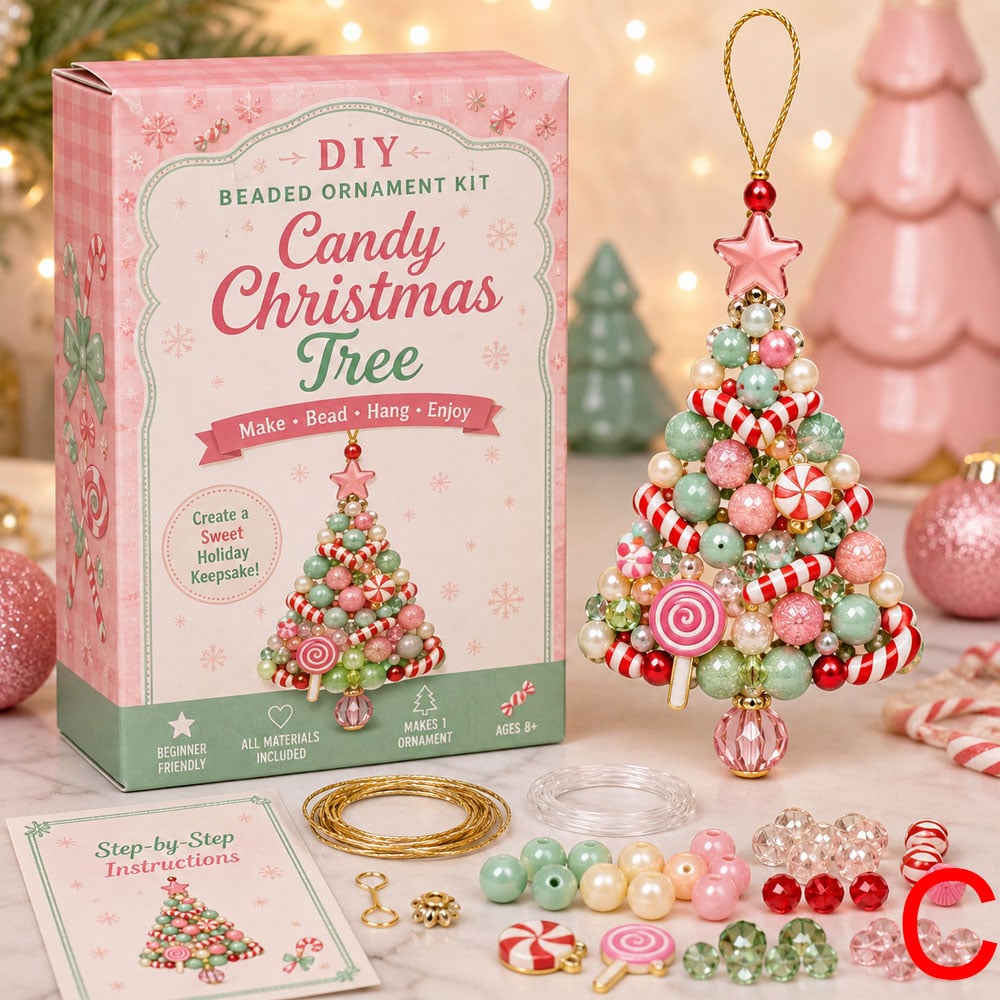 🎄DIY Christmas Tree Beaded Ornament Kit