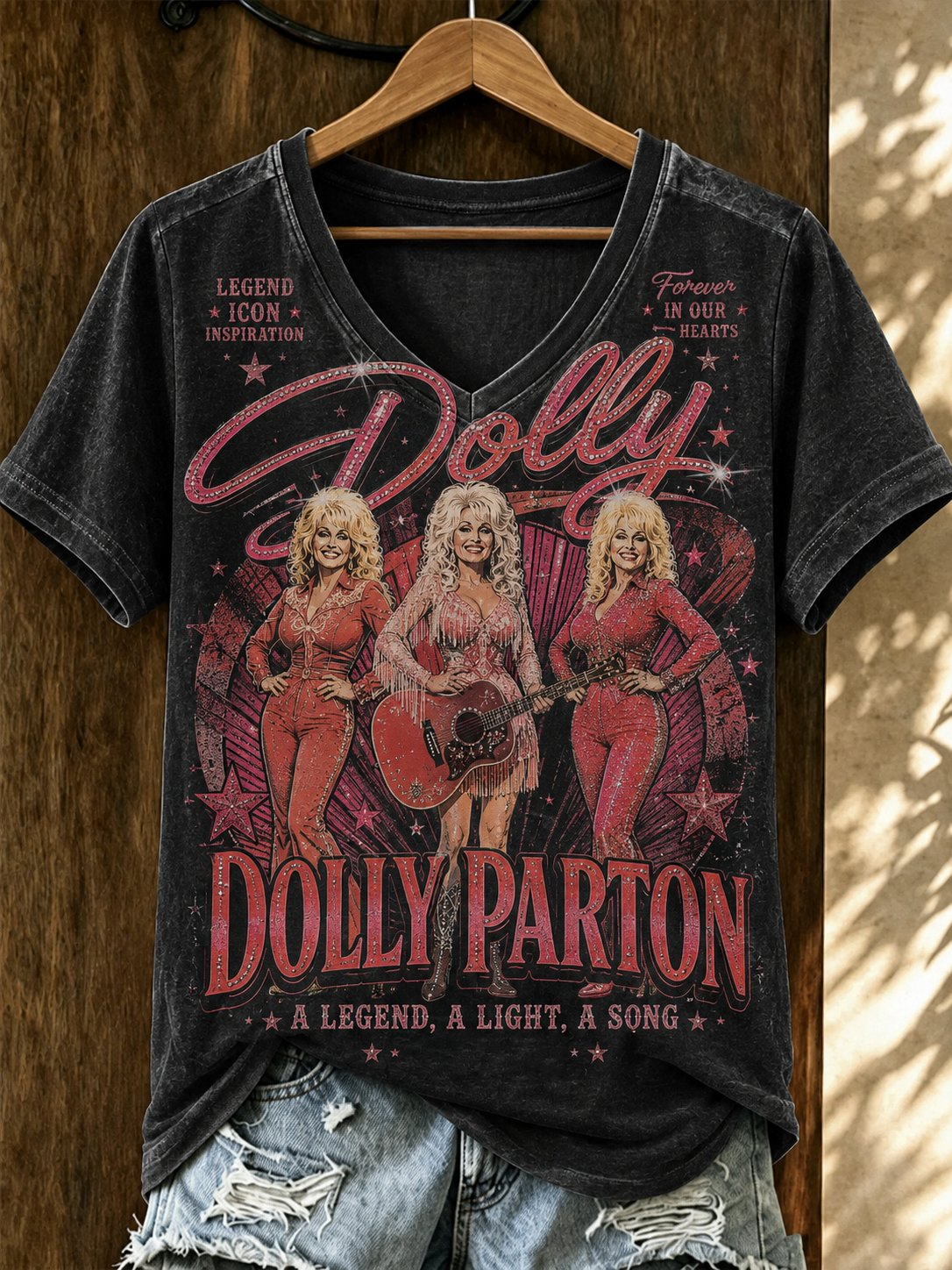 Women's Dolly Parton Tribute Print T‐Shirt