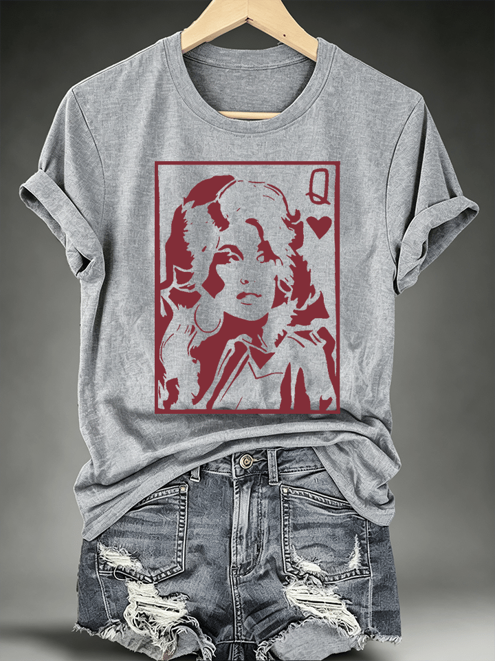 Women's Queen of Hearts Shirt Country Music Graphic Tee