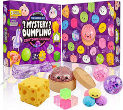 2026 Squishy Advent Calendar, 25-Day Countdown with Food-Inspired Squishy Surprises