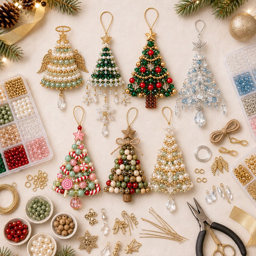 🎄DIY Christmas Tree Beaded Ornament Kit
