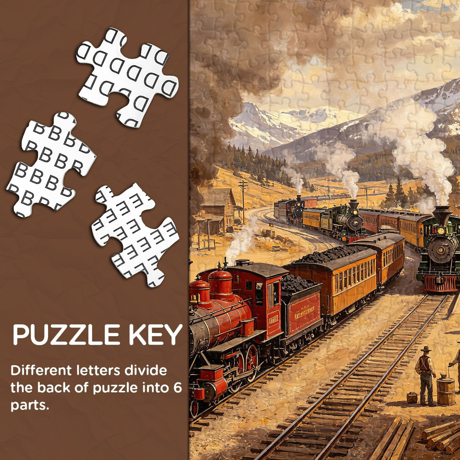 Trains of the Gold Rush Jigsaw Puzzle 1000 Pieces