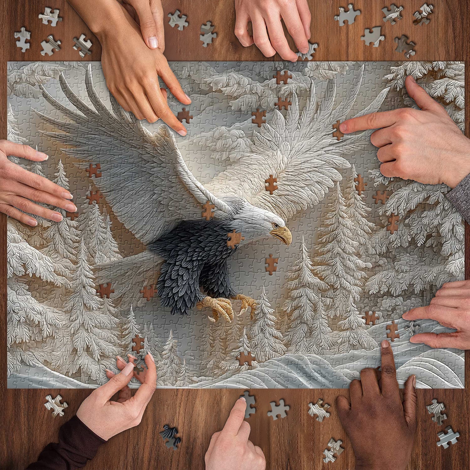 Impossible Difficult The Carved Eagle Jigsaw Puzzle 1000 Pieces