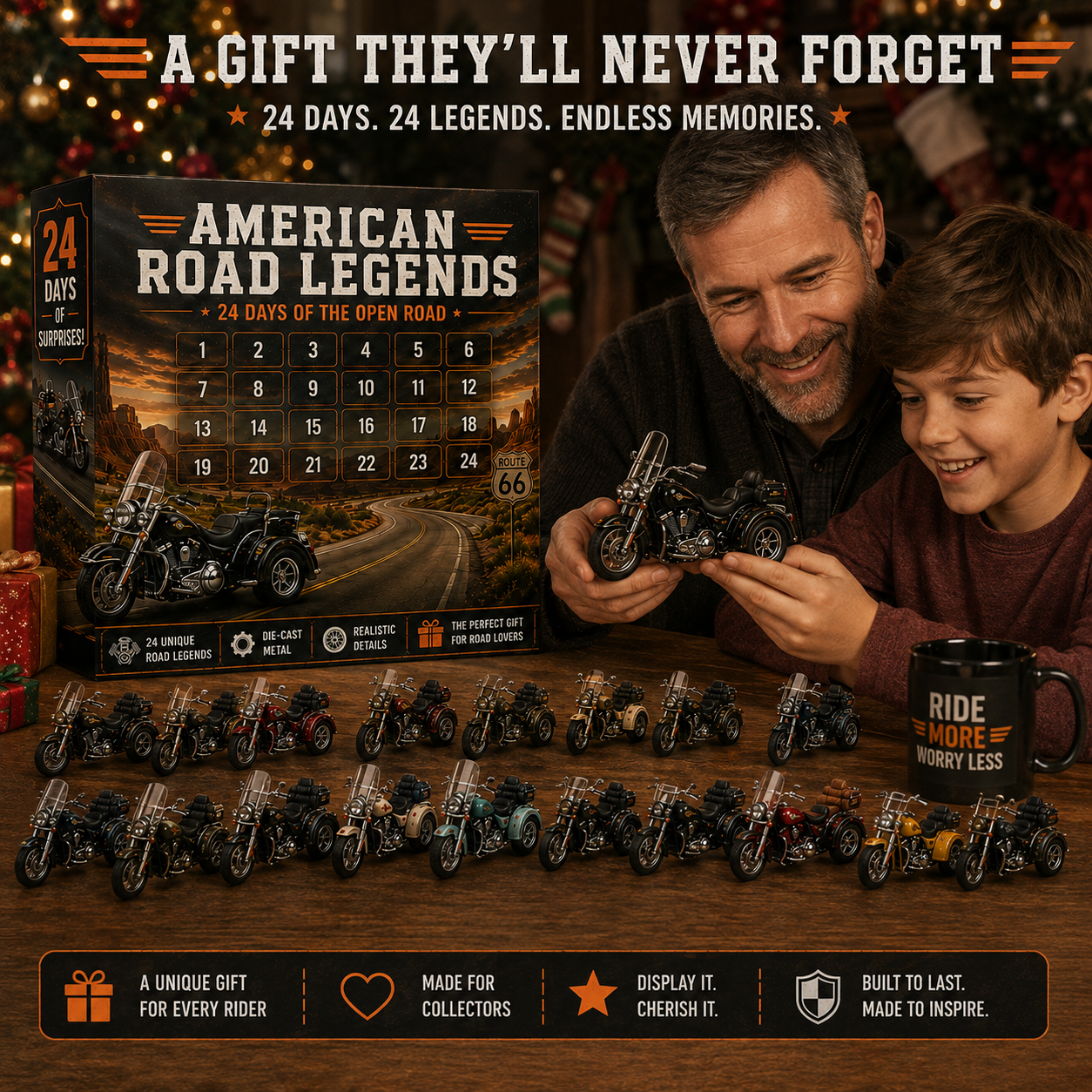 🎁American Road Legends Advent Calendar – 24 Days of Iconic Trike Collectibles