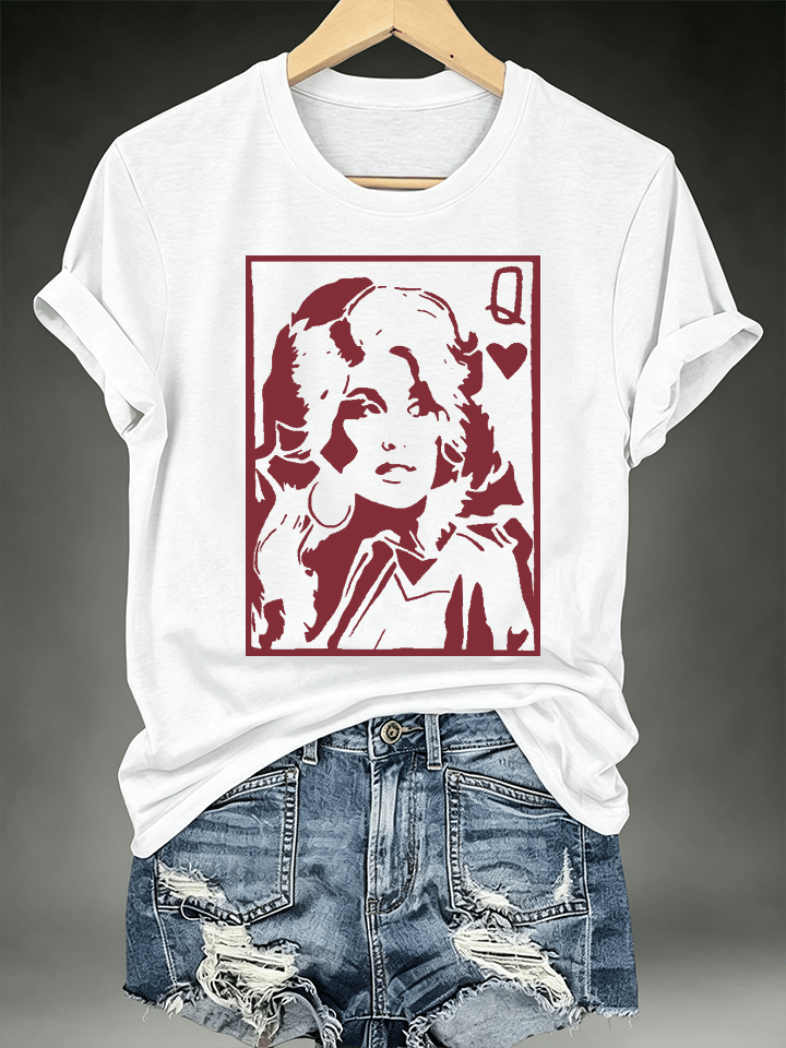 Women's Queen of Hearts Shirt Country Music Graphic Tee