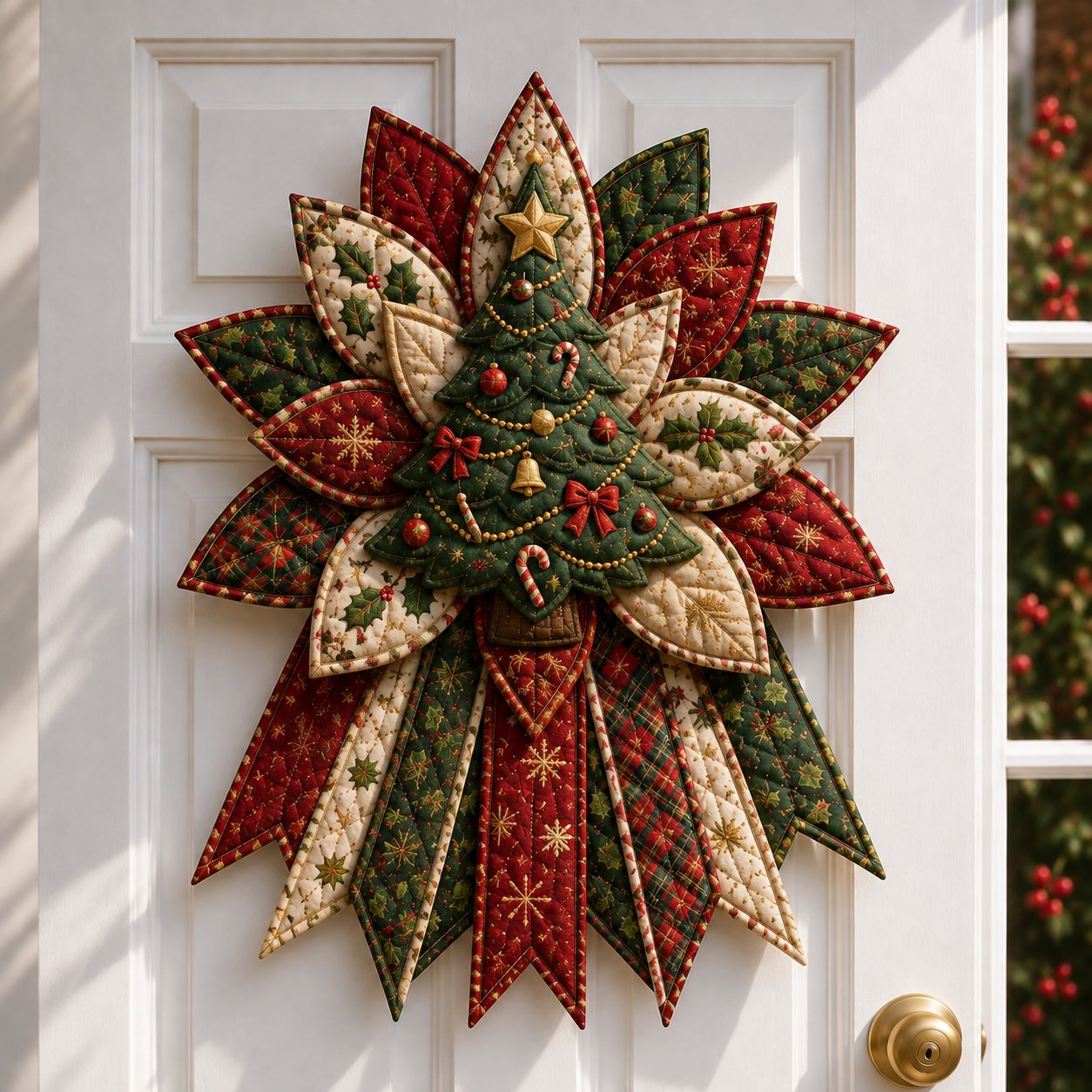 ⭐ 🎄 Christmas Sale 50% OFF 🎉 – DIY Quilted Christmas Door Hanging Kit for Festive Holiday Home Deco