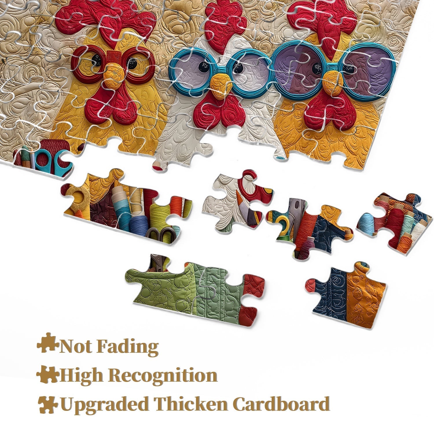 Sewing Chicken Jigsaw Puzzle 1000 Pieces