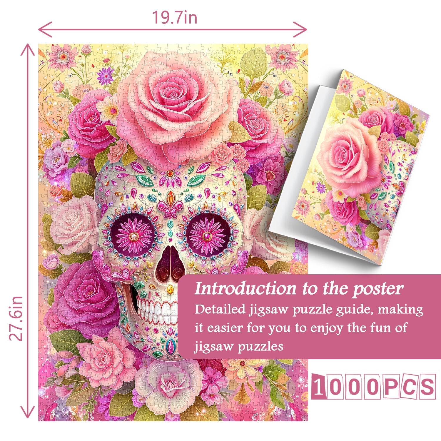Rose Skull Dream Jigsaw Puzzle 1000 Pieces