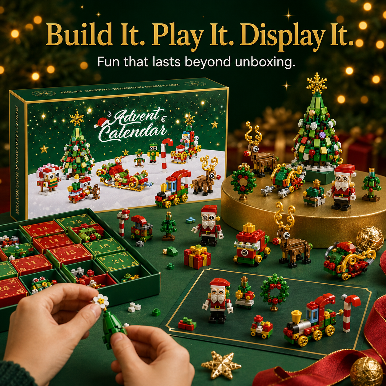 🎄 24-Day Christmas Building Blocks Advent Calendar Gift Set 🎅