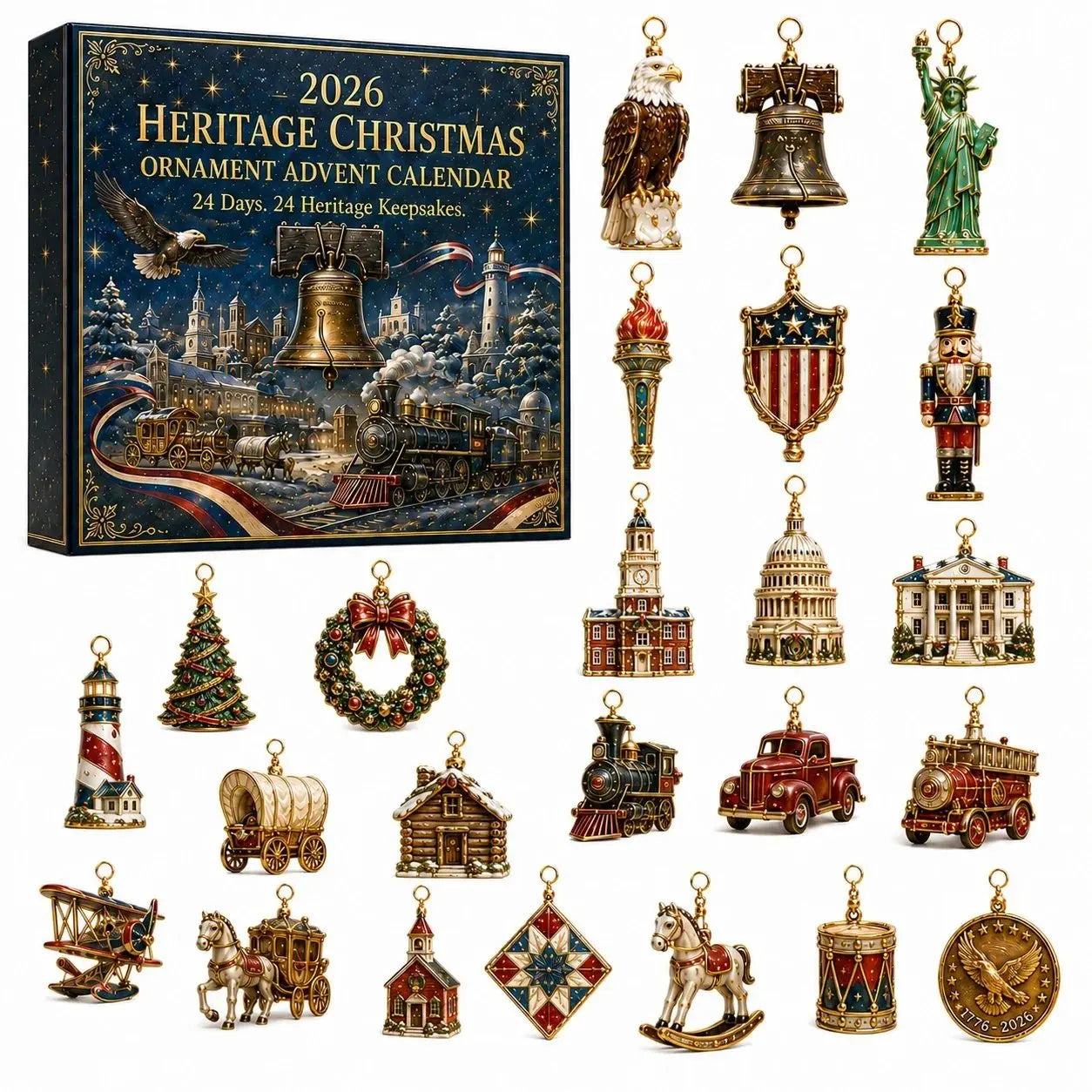 ✨⏰ Limited anniversary edition✨49% OFF!🔥America 250th Anniversary Heritage Christmas Advent Calendar
