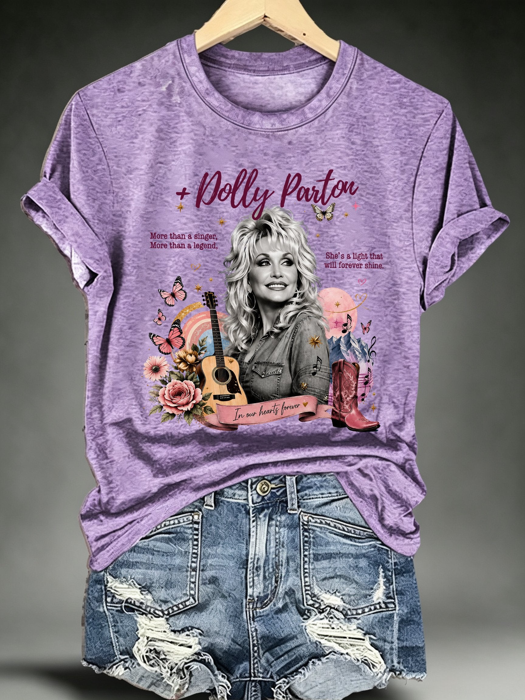 Women's Vintage Country Music Tribute Parton Tour T-Shirt