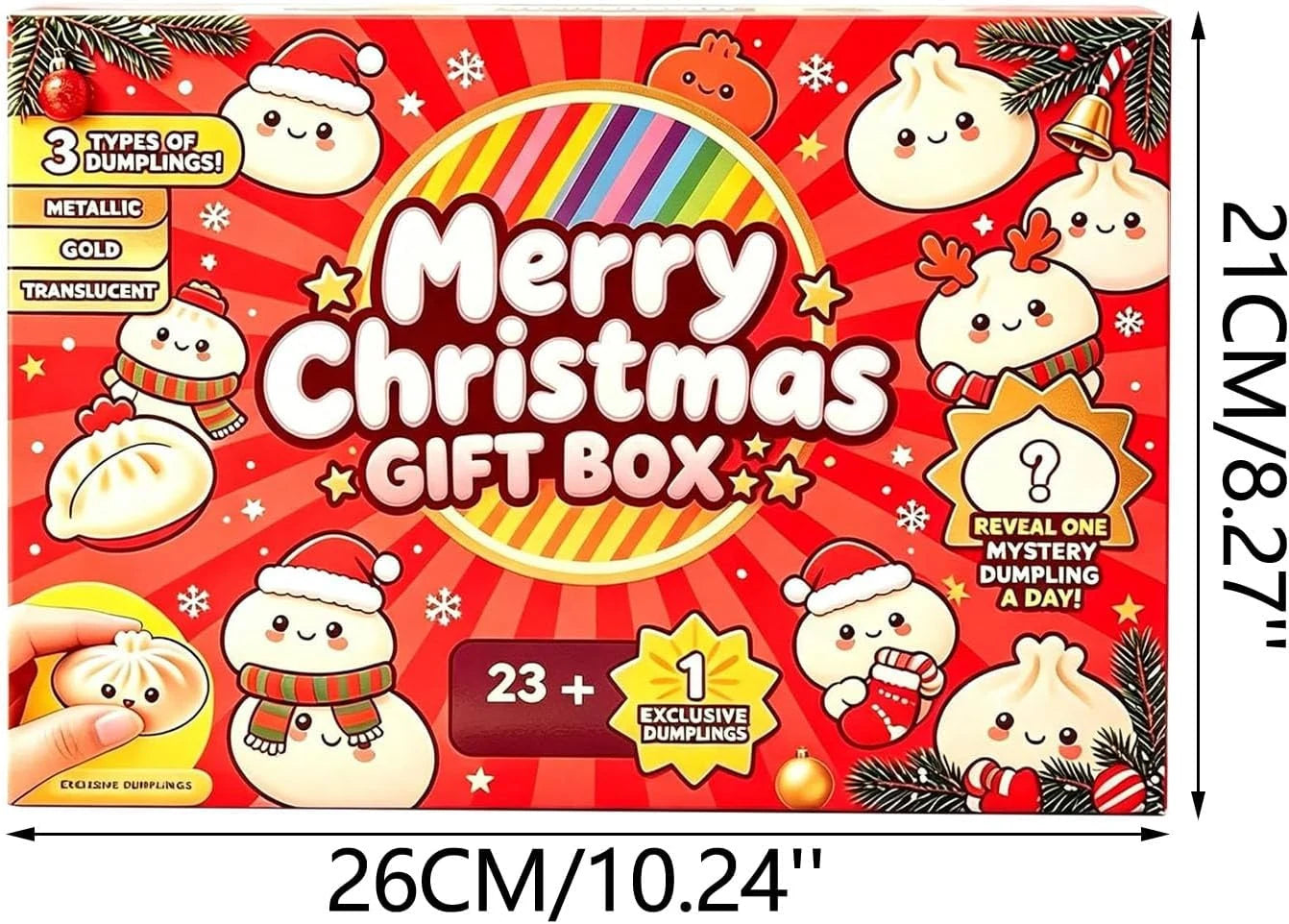2026 Christmas Mini Dumpling Squishy Advent Calendar - 24 Days