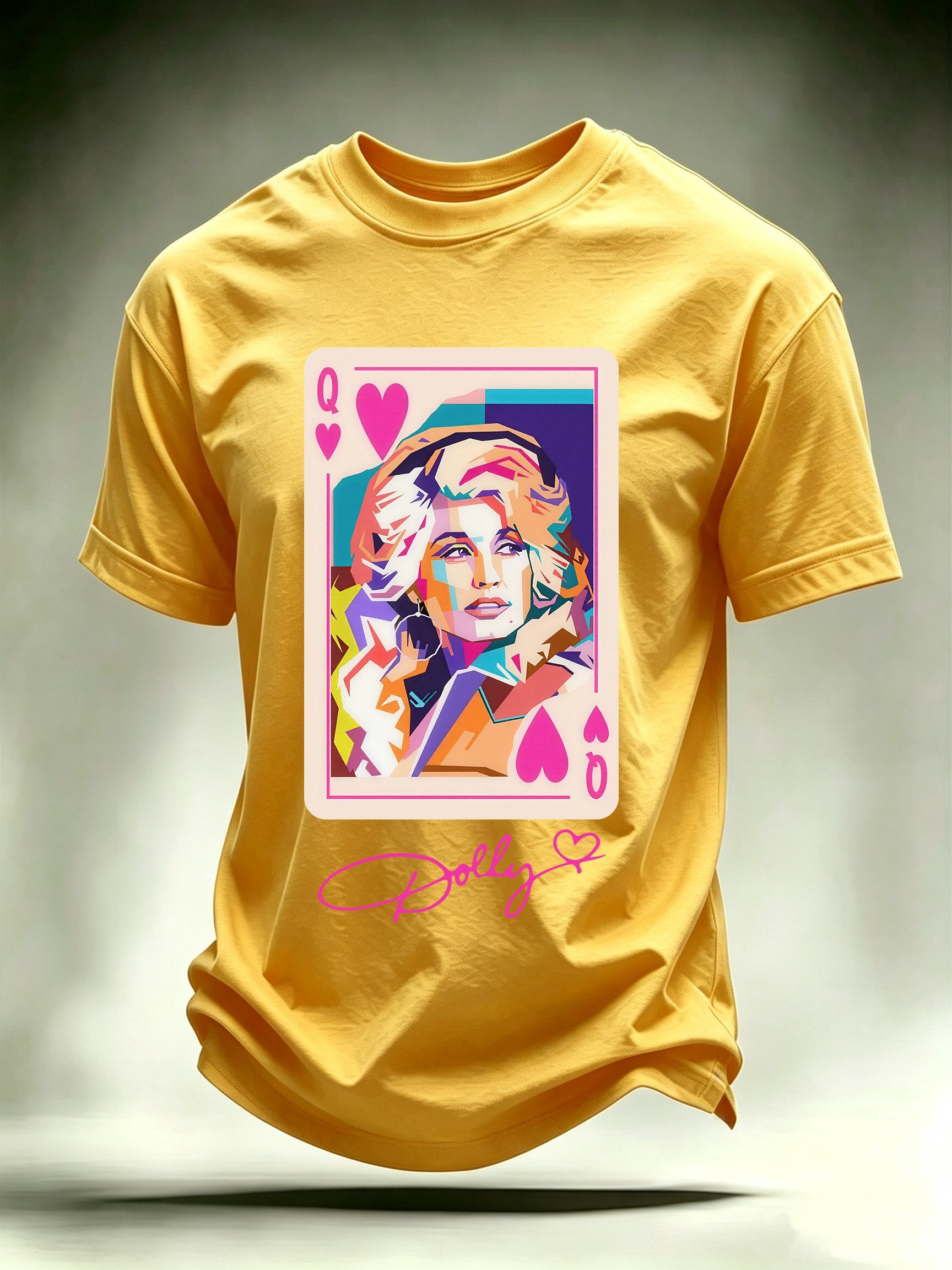 Men's Queen of Hearts Shirt Country Music Graphic Print T-Shirt