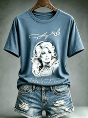Women's Forever Our Queen of Country Print Short-Sleeve Top