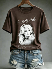 Women's Forever Our Queen of Country Print Short-Sleeve Top