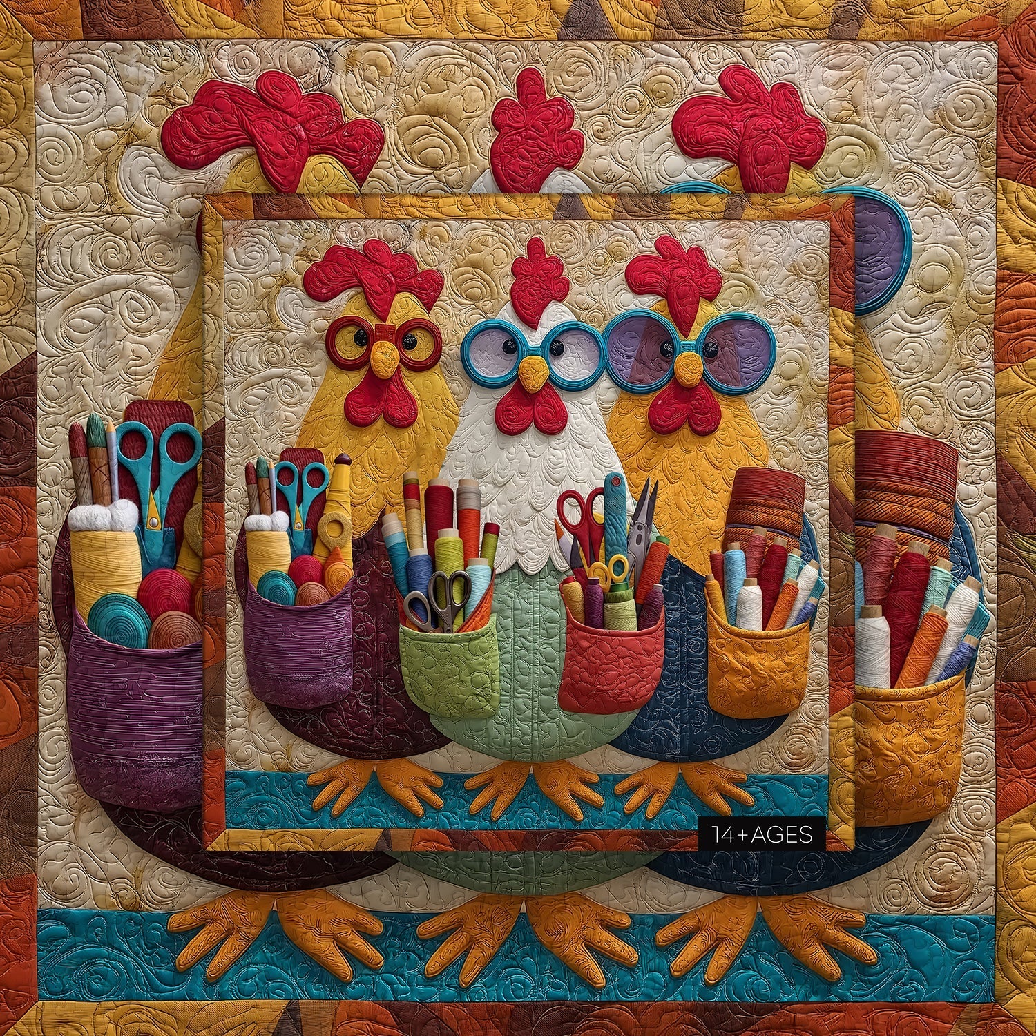 Sewing Chicken Jigsaw Puzzle 1000 Pieces