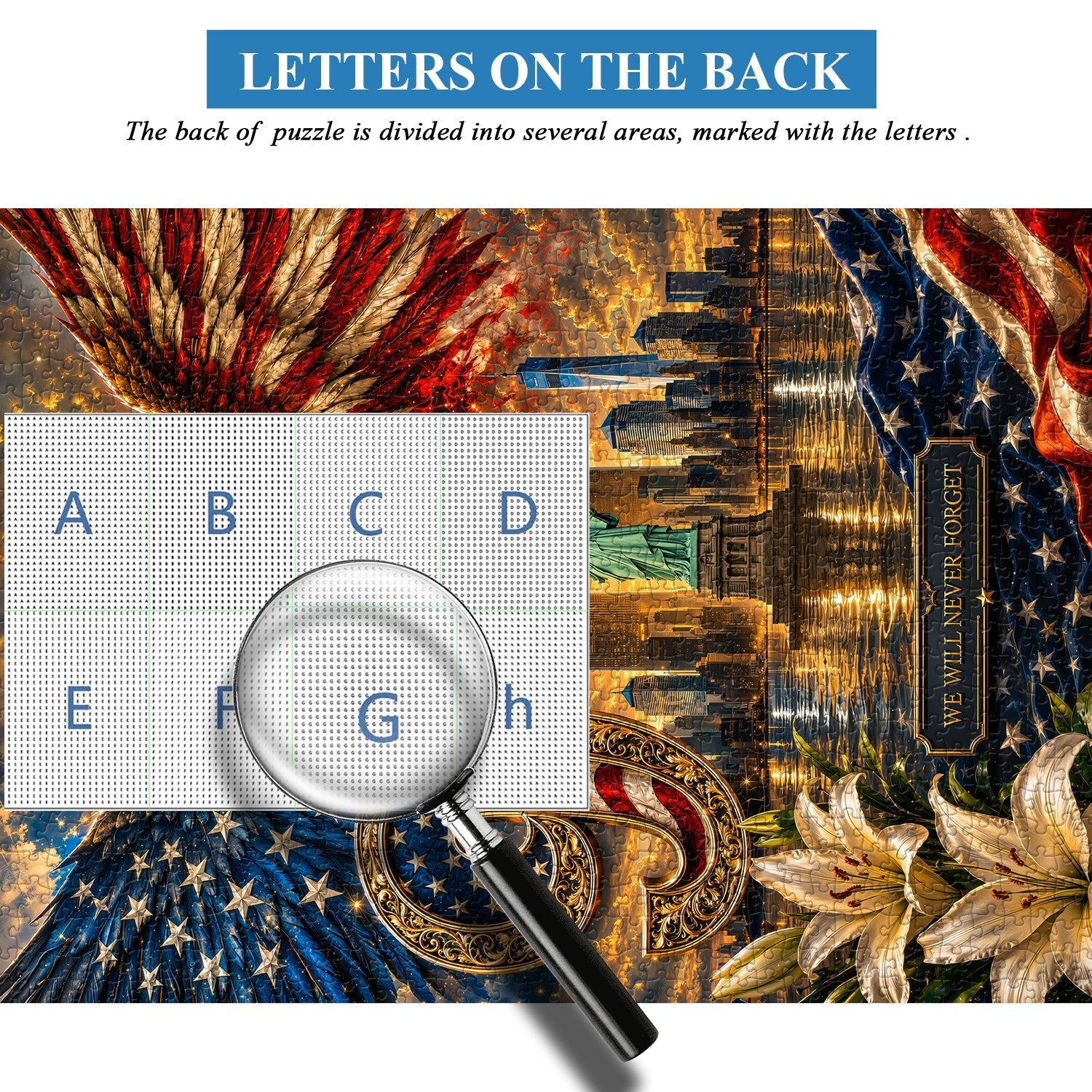 Never Forget 9/11 Jigsaw Puzzle 1000 Pieces