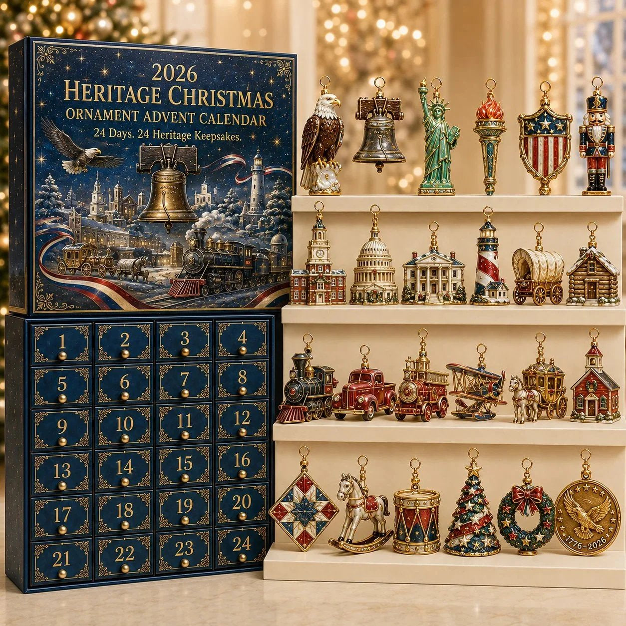 ✨⏰ Limited anniversary edition✨49% OFF!🔥America 250th Anniversary Heritage Christmas Advent Calendar