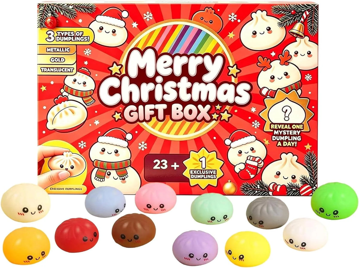 2026 Christmas Mini Dumpling Squishy Advent Calendar - 24 Days