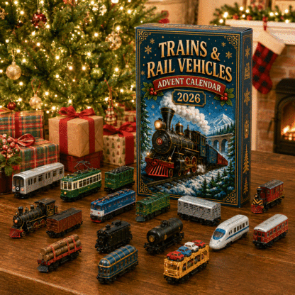⏰Christmas Early Bird 50% OFF-🎄🚂Trains & Rail Vehicles Advent Calendar 2026 – 24 Railway Surprises