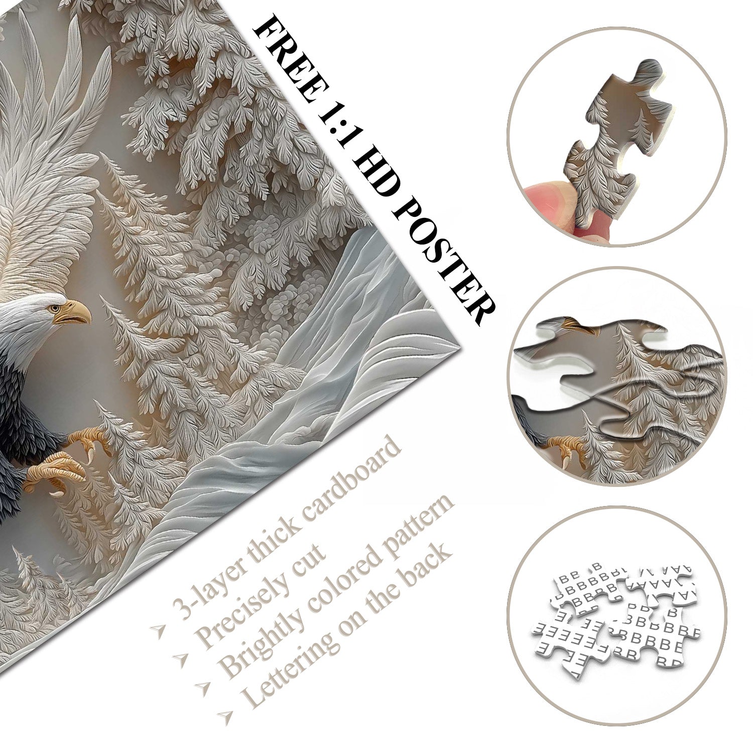 Impossible Difficult The Carved Eagle Jigsaw Puzzle 1000 Pieces