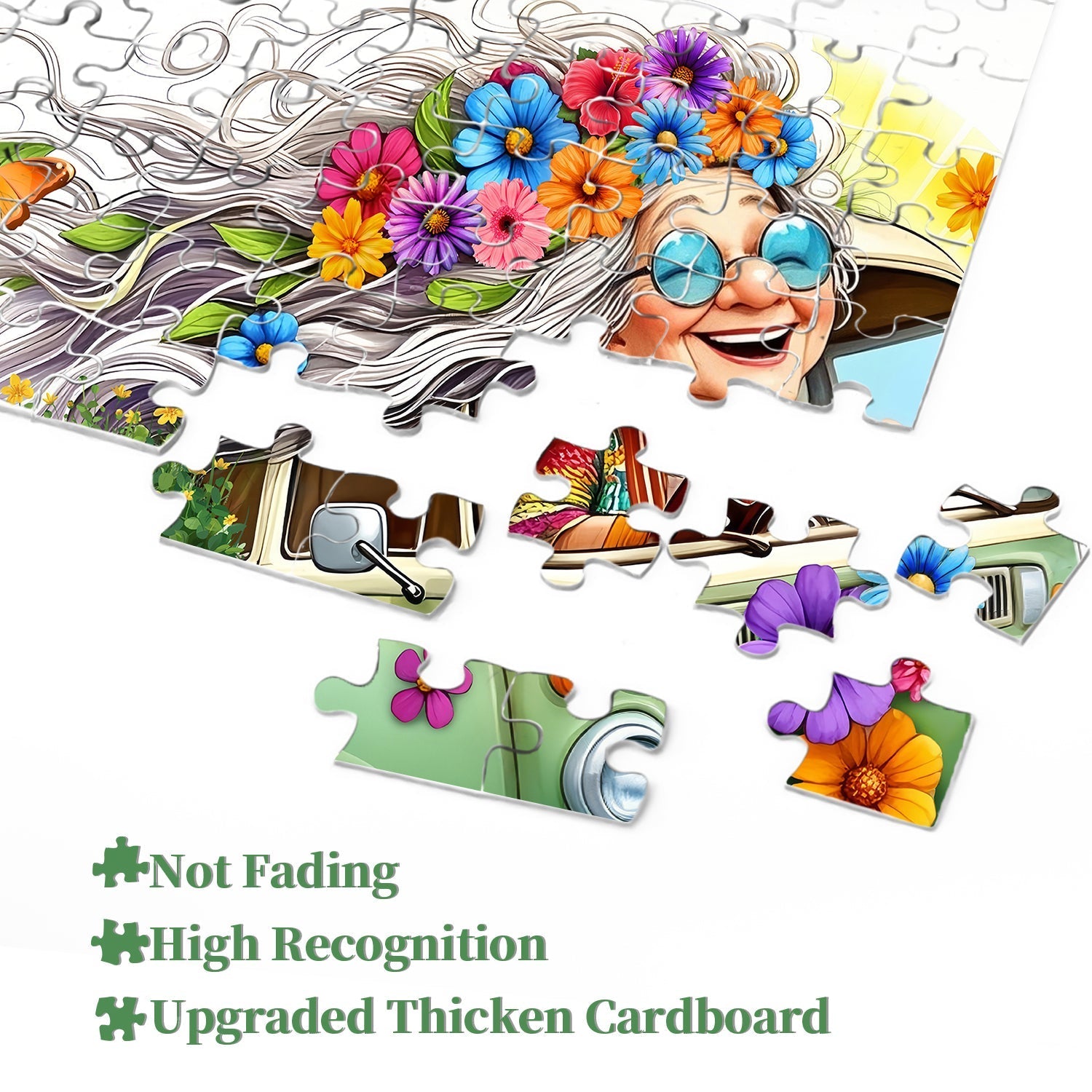 Granny’s Flower Van Jigsaw Puzzles 1000 Pieces