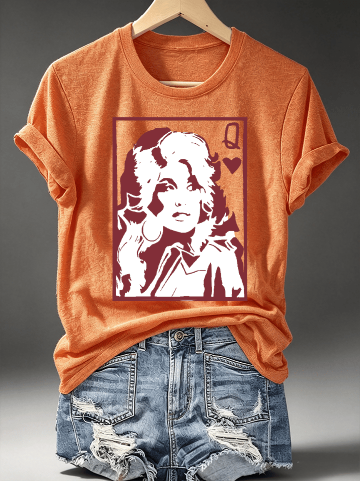 Women's Queen of Hearts Shirt Country Music Graphic Tee