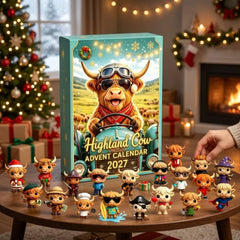 2027 Highland Cow Advent Calendar - 24-Day Countdown with Collectible Figurines