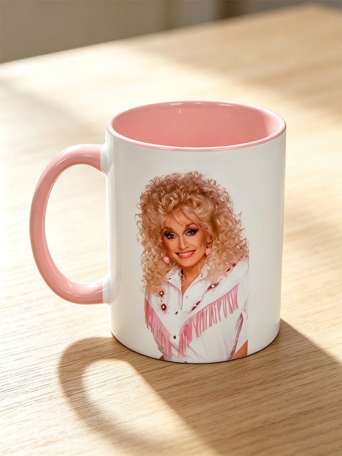 Retro Country Music Legend Tribute Print Mug