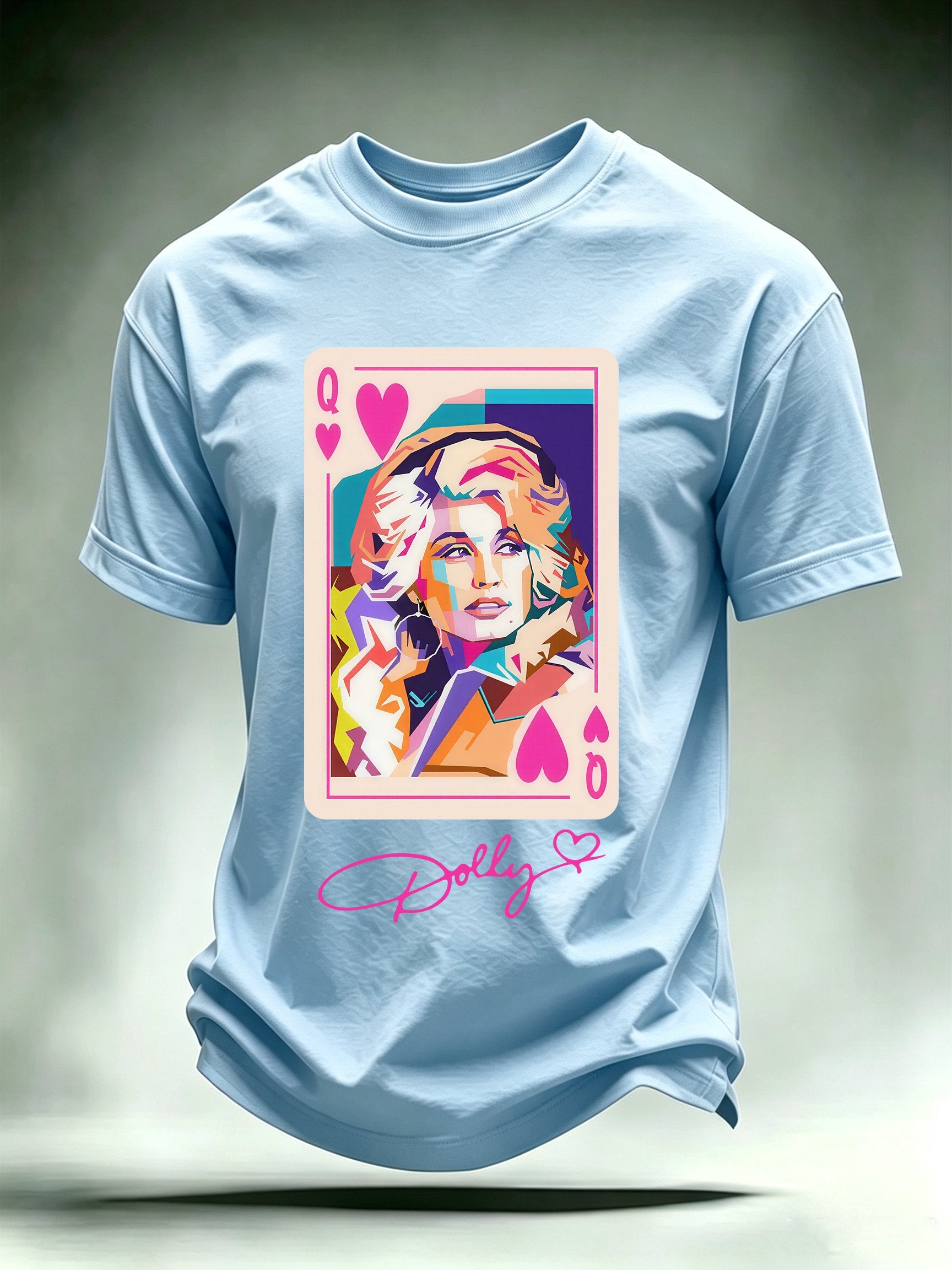 Men's Queen of Hearts Shirt Country Music Graphic Print T-Shirt