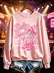 Women's Casual Printed Long-Sleeve Sweatshirt