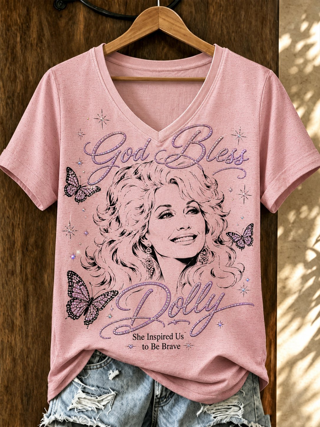 Women's Dolly Parton Tribute Print T‐Shirt