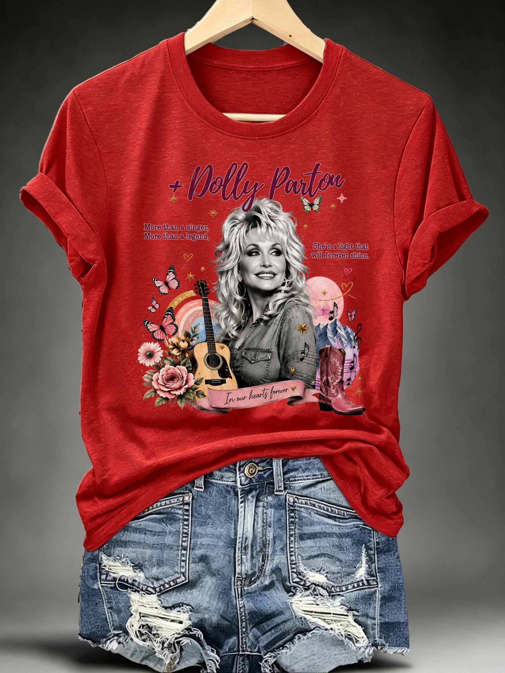 Women's Vintage Country Music Tribute Parton Tour T-Shirt