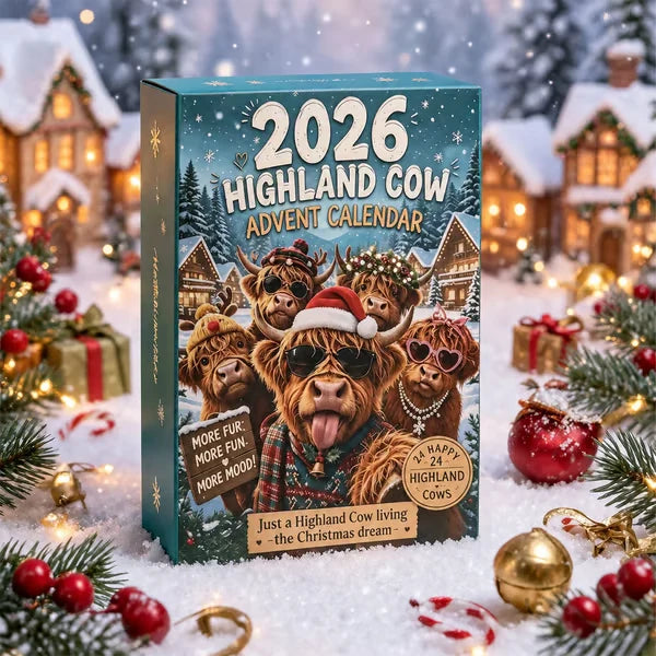 2026 Winter Season Highland Cow Advent Calendar