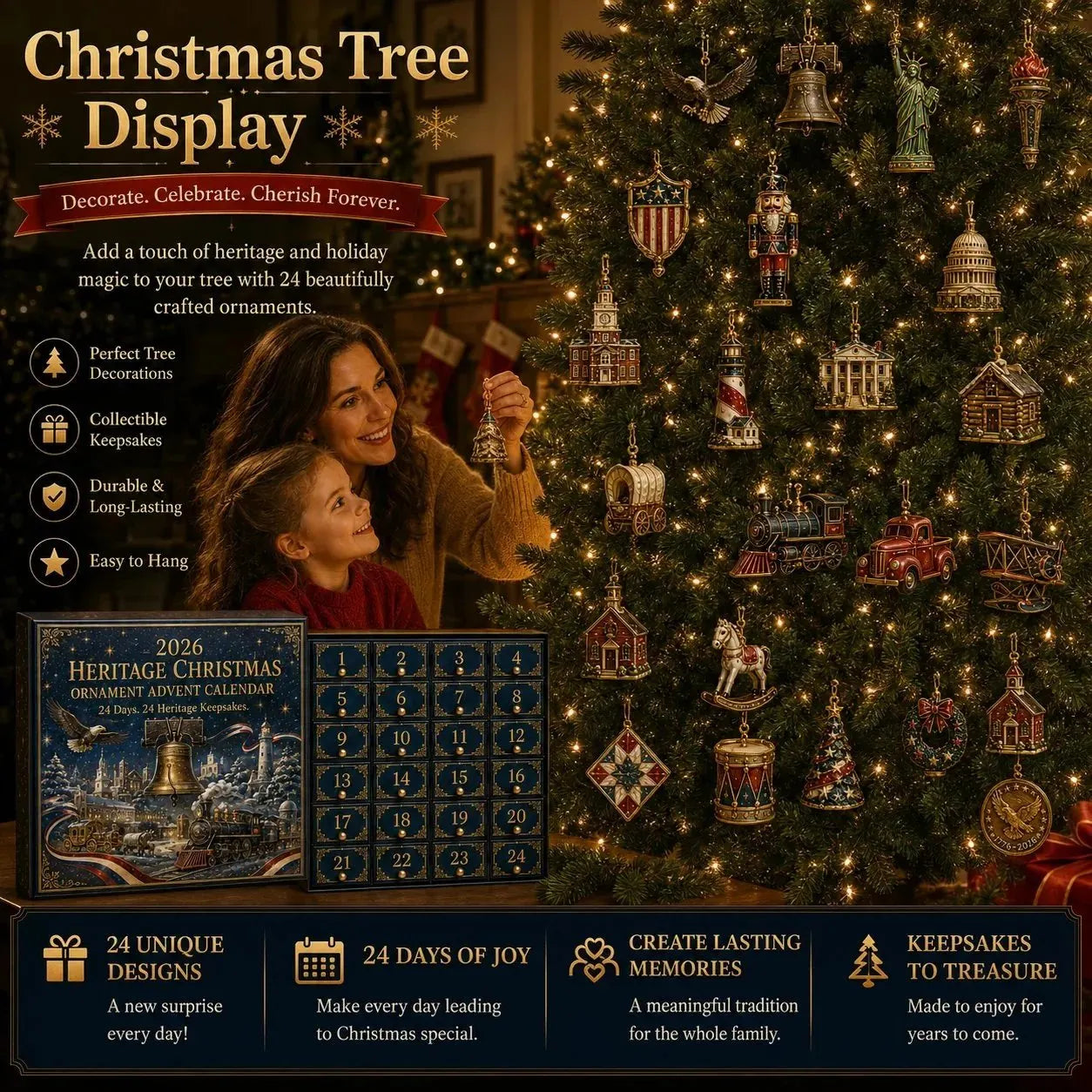 ✨⏰ Limited anniversary edition✨49% OFF!🔥America 250th Anniversary Heritage Christmas Advent Calendar