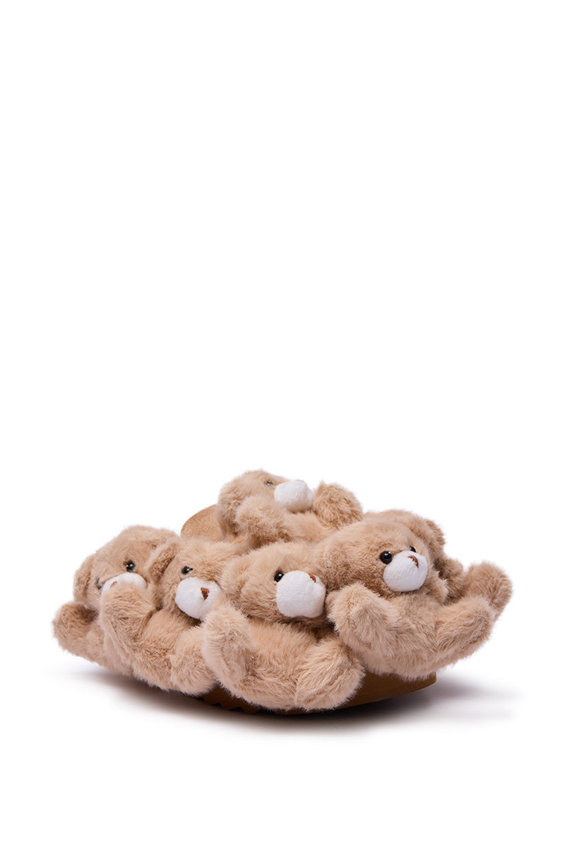 AZALEA WANG AURORA BEIGE TEDDY BEAR CLOG