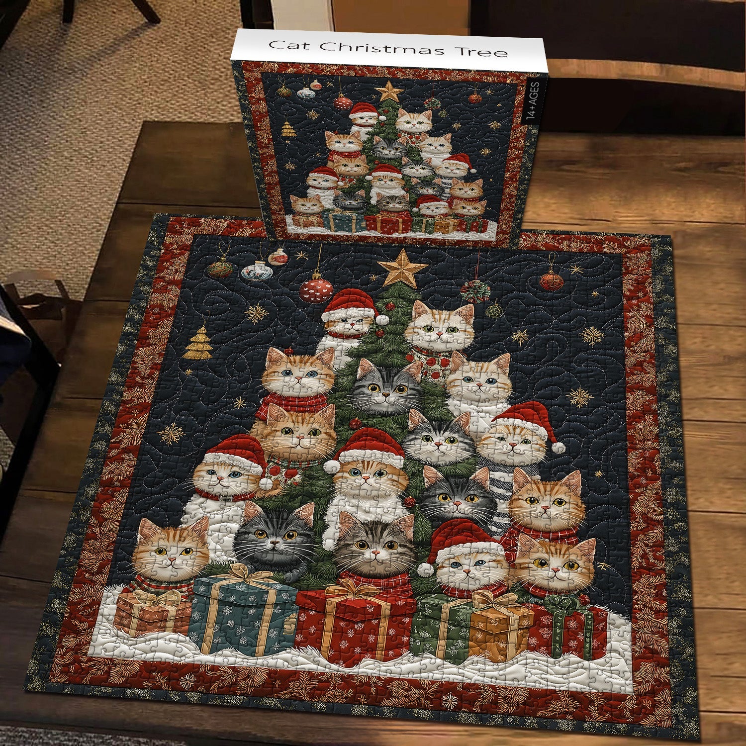Cat Christmas Tree Jigsaw Puzzle 1000 Piece