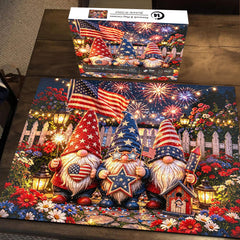Firework & Flag Gnomes Jigsaw Puzzle 1000 Piece