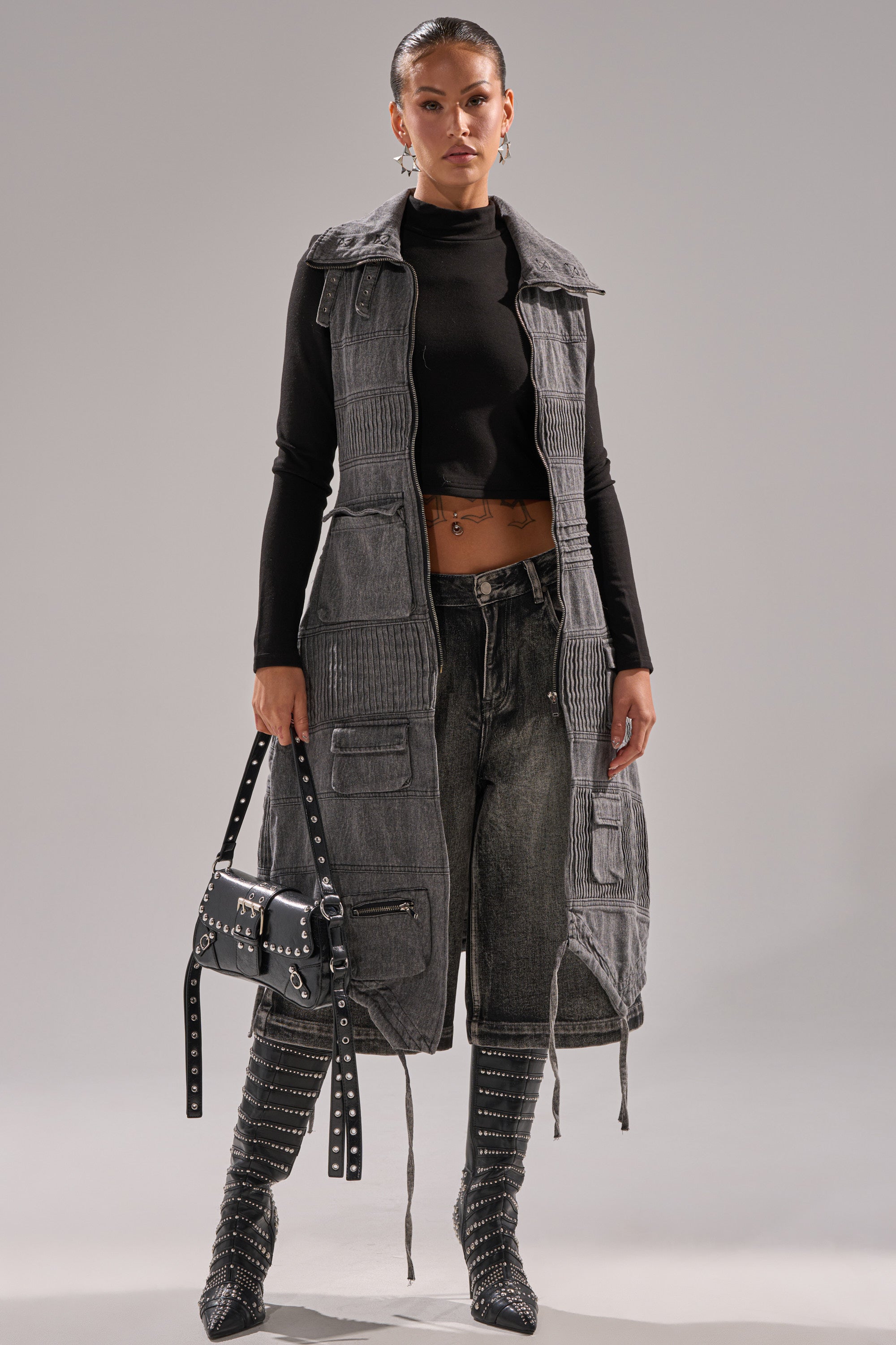 KEEP YOU WAITING DENIM VEST