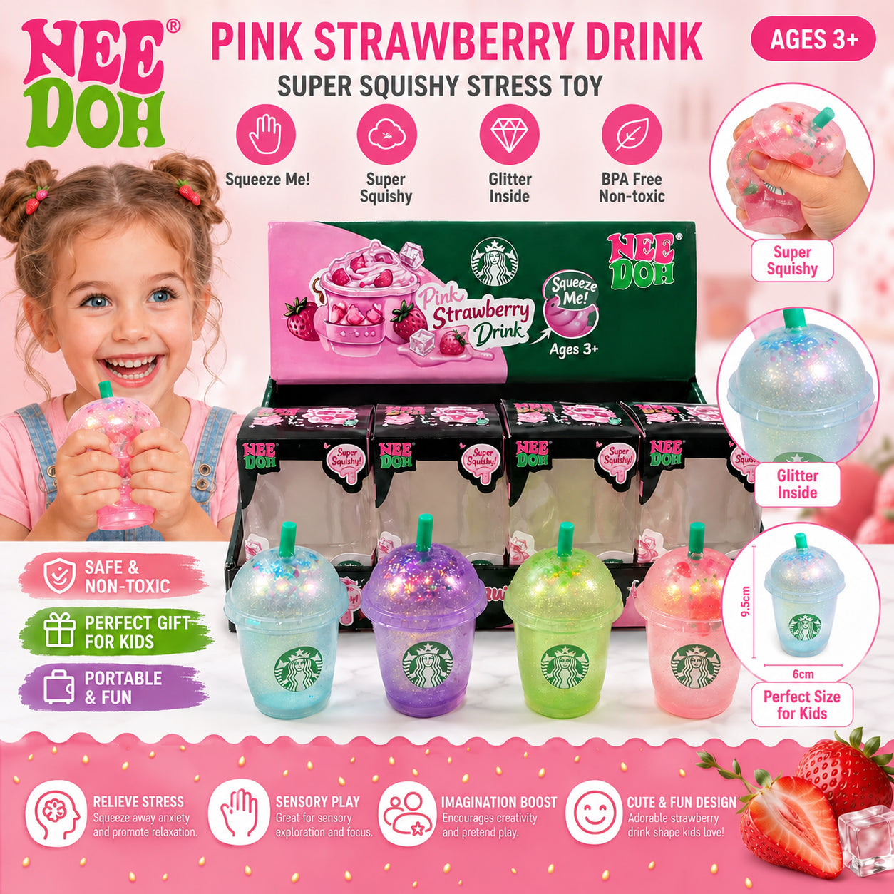 Iced Coffee Cup Squishy – Slow Rebound Maltose Fidget
