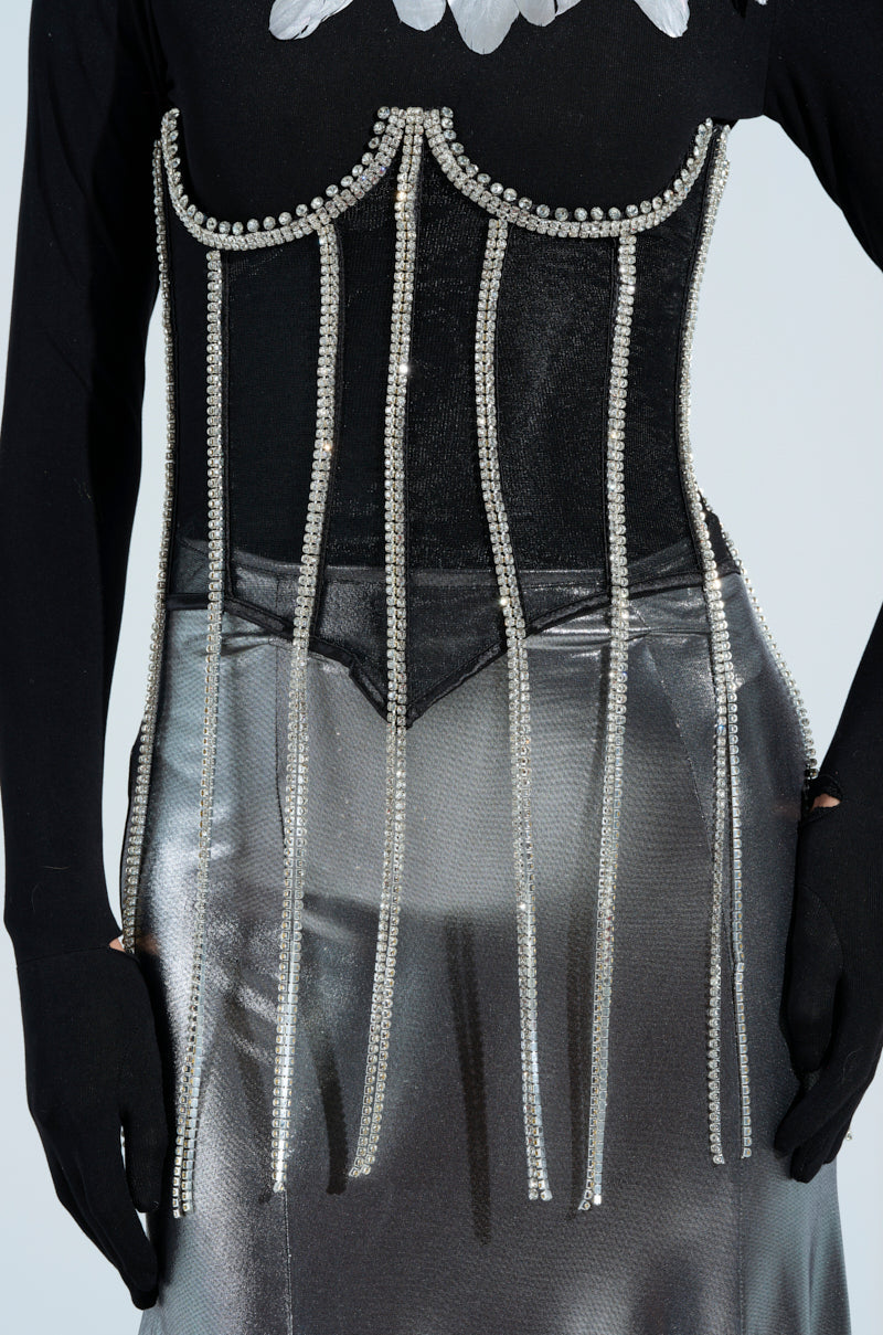 CRYSTALIZING BLING UNDERBUST BELT