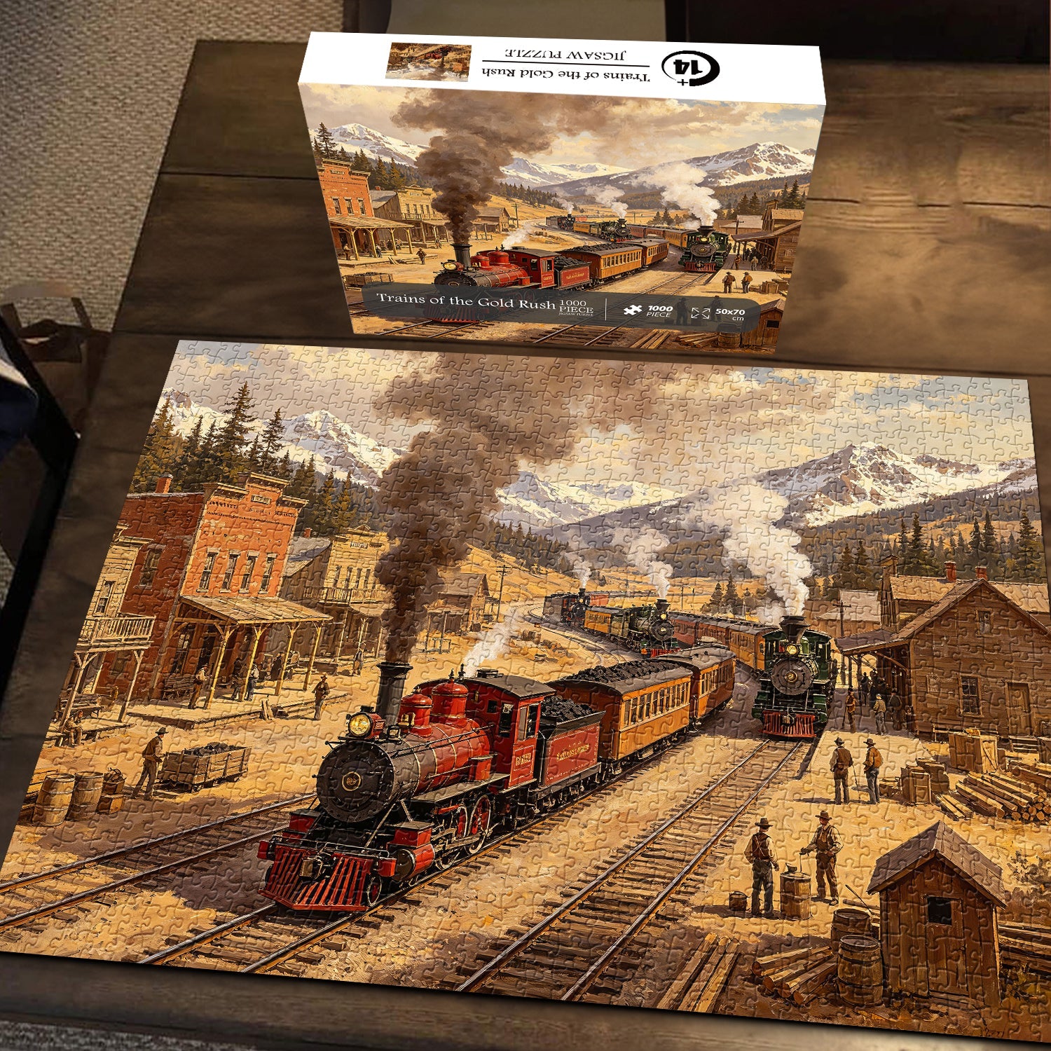 Trains of the Gold Rush Jigsaw Puzzle 1000 Pieces