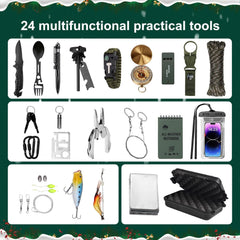 24-Day Survival Advent Calendar-Emergency Gear Countdown Gift Set